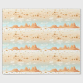 砂漠の平静： Azure Skyの下のCacti ラッピングペーパー (フラット)