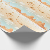 砂漠の平静： Azure Skyの下のCacti ラッピングペーパー (角)