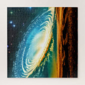 砂漠の惑星の銀河系の上の宇宙の超現実 ジグソーパズル (縦)