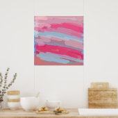 砂漠の抽象芸術絵画のポスタープリント ポスター (キッチン)