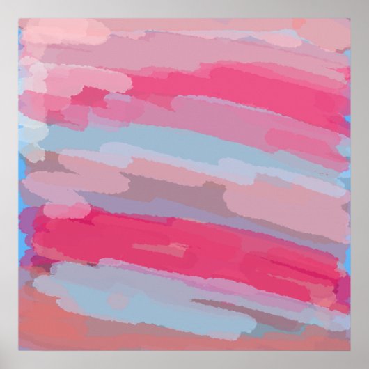 砂漠の抽象芸術絵画のポスタープリント ポスター (正面)