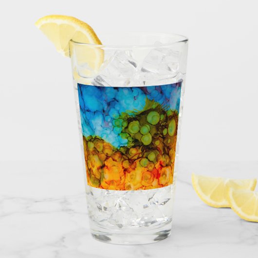 砂漠の抽象芸術 タンブラーグラス (アイス正面)