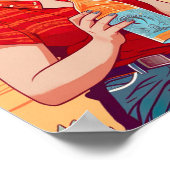 砂漠の救助犬、テキーラ、女性プリント ポスター (角)