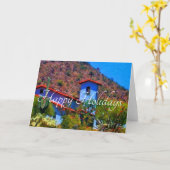 砂漠の教会，ハッピーホリデーズ カード (黄色い花)