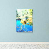 砂漠の散水穴に包まれたキャンバス キャンバスプリント (インサイチュ (ウッドフロア))