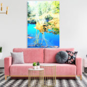 砂漠の散水穴に包まれたキャンバス キャンバスプリント (インサイチュ (リビング))