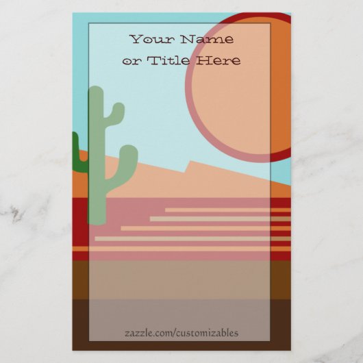 砂漠の文房具 便箋 (正面)