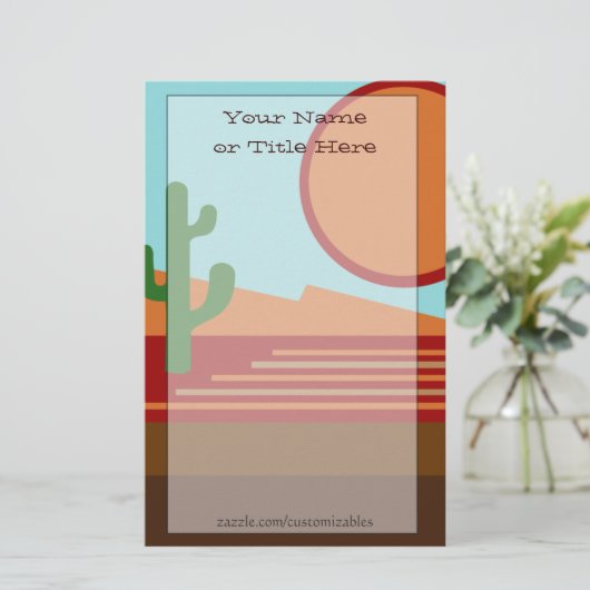 砂漠の文房具 便箋 (スタンド正面)