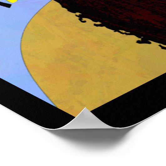 砂漠の新年のプリントとポスター ポスター (角)