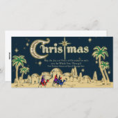 砂漠の旅行者フラットクリスマスグリーティングカード シーズンカード (正面/裏面)