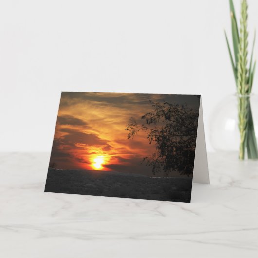 砂漠の日の出のファインアート写真空白の、内部 カード (正面)