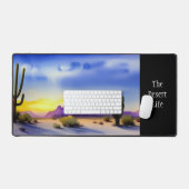 砂漠の日の出の風光明媚な水色 デスクマット (キーボード&マウス)