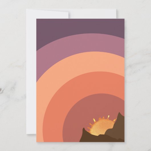 砂漠の日没の目的地の結婚式の日付を保存 セーブザデート (裏面)