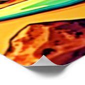 砂漠の時間が溶遠くにける ポスター (角)