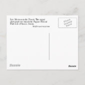 砂漠の晩後 ポストカード (裏面)