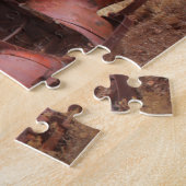 砂漠の景色で錆つく古い車 ジグソーパズル (側面)