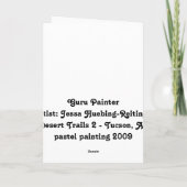 砂漠の景色の挨拶状 カード (裏面)