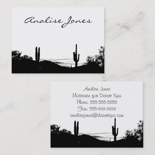 砂漠の景色 名刺 (正面/裏面)
