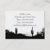 砂漠の景色 名刺 (裏面)