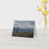 砂漠の景色Notecard カード (黄色い花)