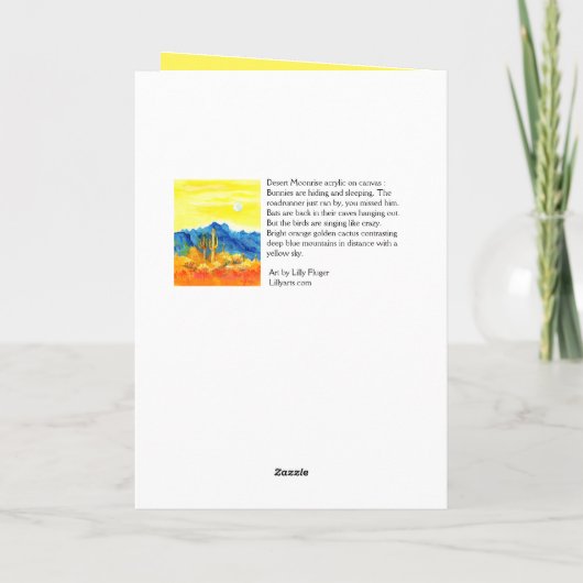 砂漠の月のバレンタインデー カード (裏面)