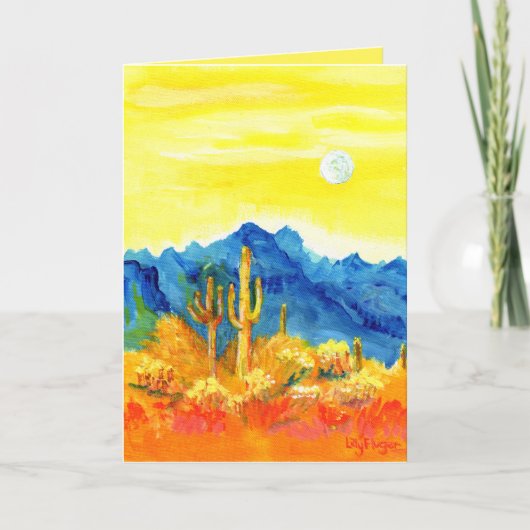 砂漠の月のバレンタインデー カード (正面)