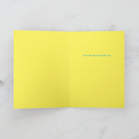 砂漠の月のバレンタインデー カード (内部)