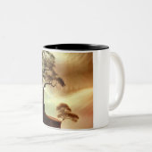 砂漠の木々の風景 ツートーンマグカップ (正面右)