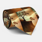 砂漠の木々の風景 ネクタイ (ロール)