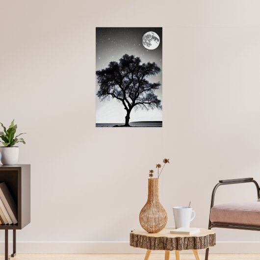 砂漠の木が満員のmの光の下 ポスター (リビング3)