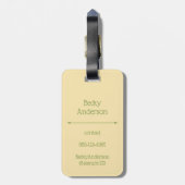 砂漠の木の色 ラゲッジタグ (裏面縦)
