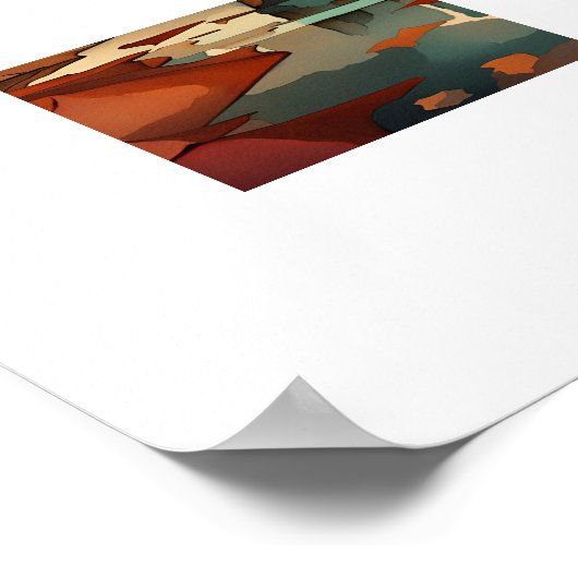 砂漠の枠なし ポスター (角)