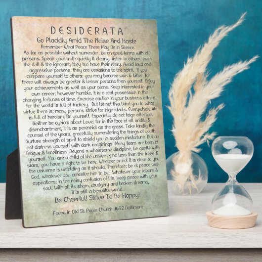 砂漠の森の抽象芸術の詩 フォトプラーク (側面)