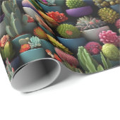 砂漠の植物の包装紙 ラッピングペーパー (ロールコーナー)