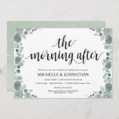 砂漠の植物の結婚式のブランチの招待状カード 招待状 (正面/裏面)