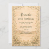 砂漠の植物園の誕生日 招待状 (正面)