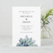 砂漠の植物園 おしゃれな 多肉植物 ウェディング 招待状 (スタンド正面)