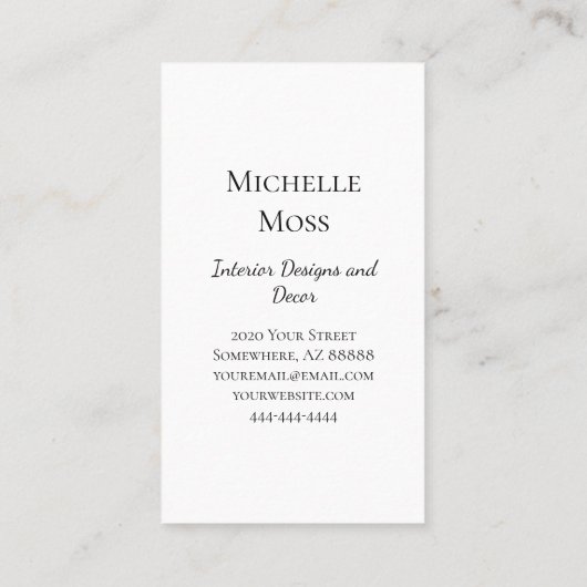 砂漠の植物多肉植物サボテンのインテリアデザイン 名刺 (裏面)