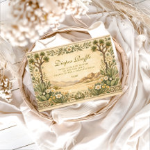 砂漠の植物学のベイビーシャワーディーパーラッフル