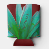 砂漠の植物性の多肉性の赤パーソナライズされた 缶クーラー (裏面)