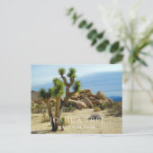 砂漠の植物、ジャイアント大きい石、ジョシュアツリーNP CA ポストカード (スタンド正面)