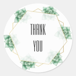 砂漠の極上多肉植物のウェディング ラウンドシール