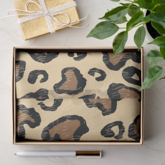 砂漠の模様，ヒョウの皮の模様 薄葉紙 (ギフト)