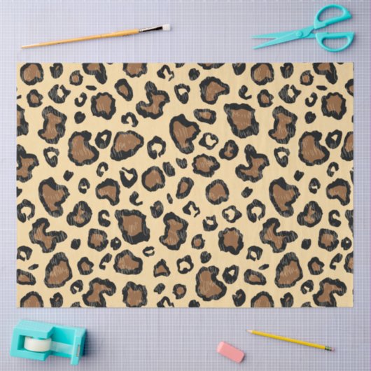 砂漠の模様，ヒョウの皮の模様 薄葉紙 (クラフト)