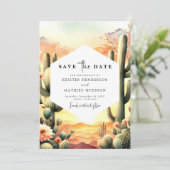 砂漠の水の色サボテン結婚ズ セーブザデート (スタンド正面)