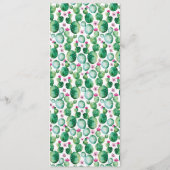 砂漠の水の色結婚のメニューカード メニュー (裏面)