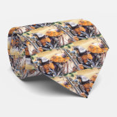 砂漠の水彩画の"El Diablo"のオートバイ ネクタイ (ロール)