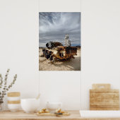 砂漠の水槽に犬を置く ポスター (キッチン)