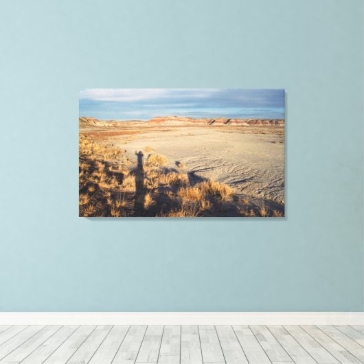 砂漠の波:石化された森林国立公園の写真 キャンバスプリント (インサイチュ (ウッドフロア))
