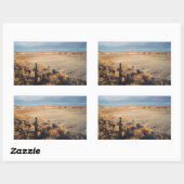 砂漠の波:石化された森林国立公園の写真 長方形シール (シート)